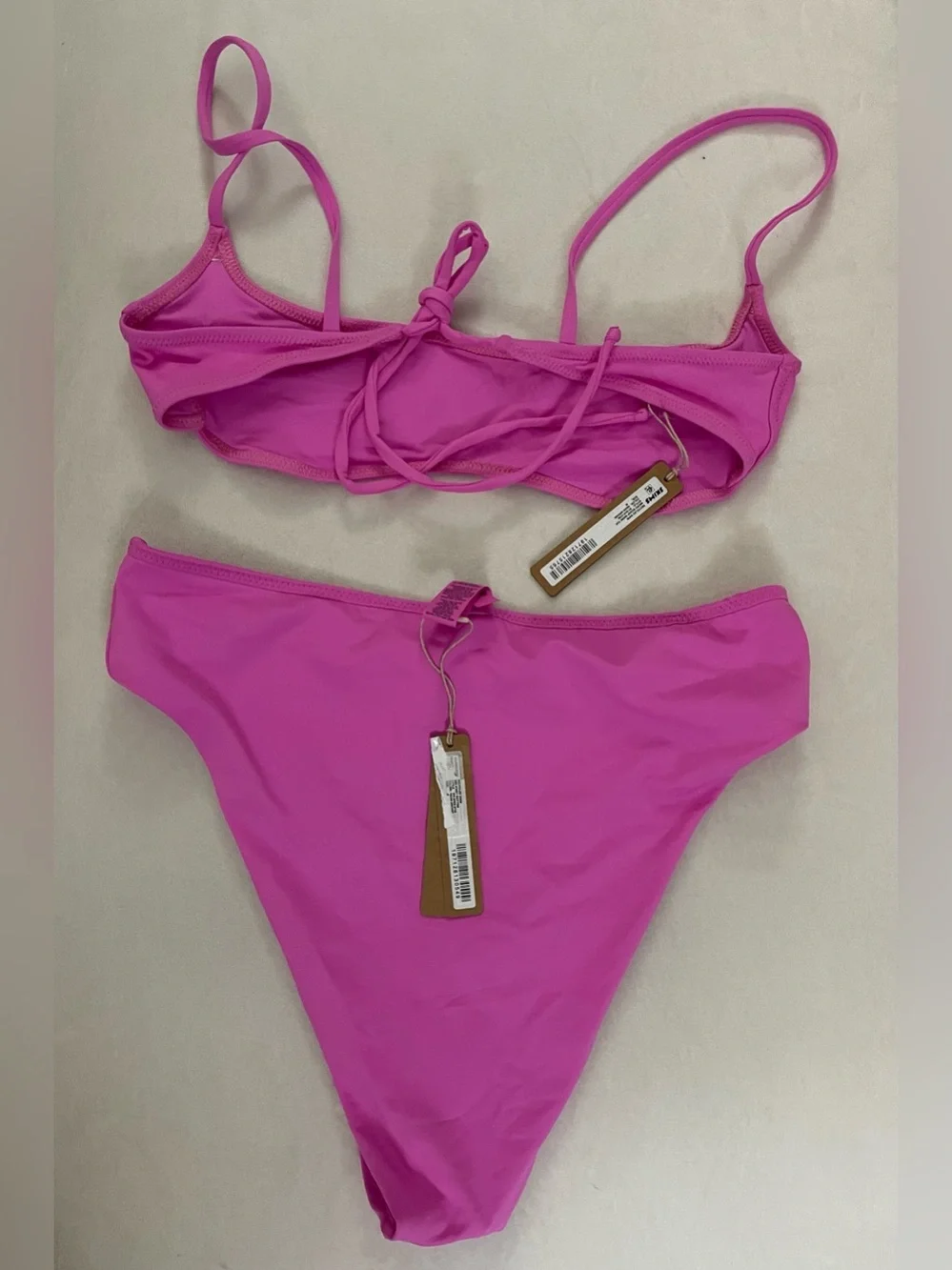 Skims SET NWT Neon Orchid Pink Bikini Swim Set 2-pc set top & Bottom Size m